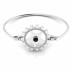 Steampunk Gear Sterling Silver Bangle Bracelete for womens - JBR Jeweler
