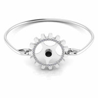 Steampunk Gear Sterling Silver Bangle Bracelete for womens - JBR Jeweler