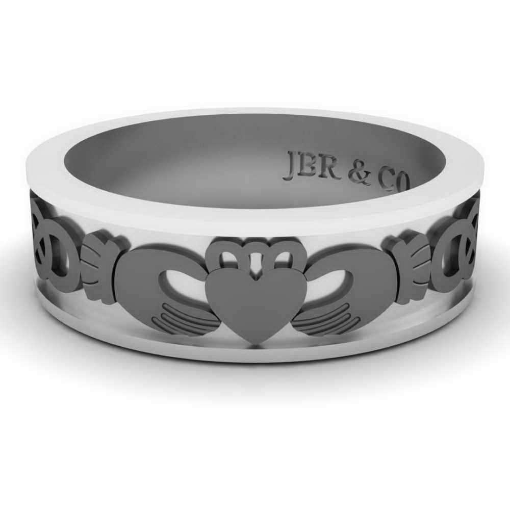 Sterling Silver Celtic Knot Claddagh Ring - JBR Jeweler