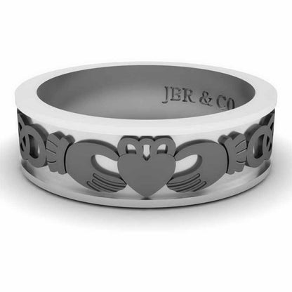 Sterling Silver Celtic Knot Claddagh Ring - JBR Jeweler