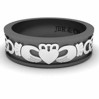 Sterling Silver Celtic Knot Claddagh Ring - JBR Jeweler