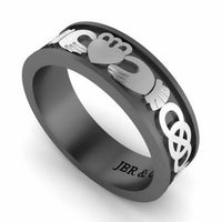 Sterling Silver Celtic Knot Claddagh Ring - JBR Jeweler