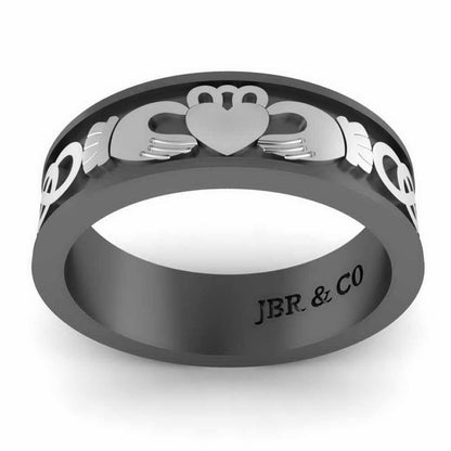 Sterling Silver Celtic Knot Claddagh Ring - JBR Jeweler