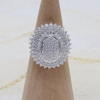 Sunburst Lab Grown-CVD Diamond Designer Wedding Engagement Ring - JBR Jeweler