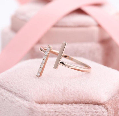 T Cute Dainty Stackable Unique Graduation Ring - JBR Jeweler