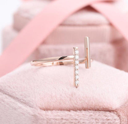 T Cute Dainty Stackable Unique Graduation Ring - JBR Jeweler