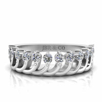 Tiara Crown Style Wedding Sterling Silver Ring - JBR Jeweler