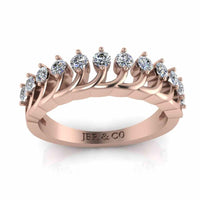 Tiara Crown Style Wedding Sterling Silver Ring - JBR Jeweler