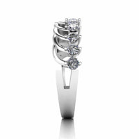 Tiara Crown Style Wedding Sterling Silver Ring - JBR Jeweler