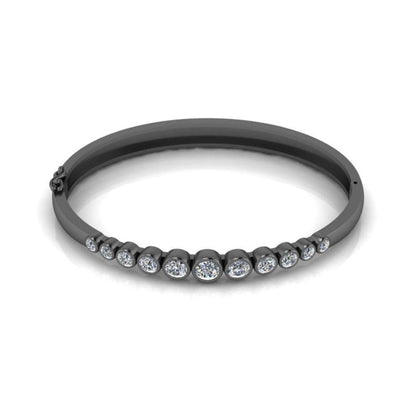 Tiny Round Cut Simulated Diamond Set Bangle - JBR Jeweler