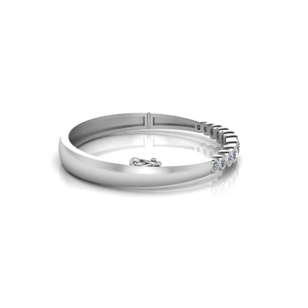 Tiny Round Cut Simulated Diamond Set Bangle - JBR Jeweler