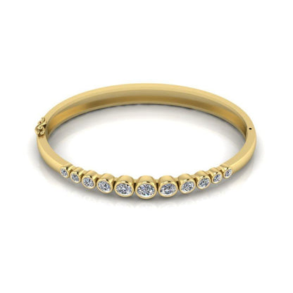 Tiny Round Cut Simulated Diamond Set Bangle - JBR Jeweler