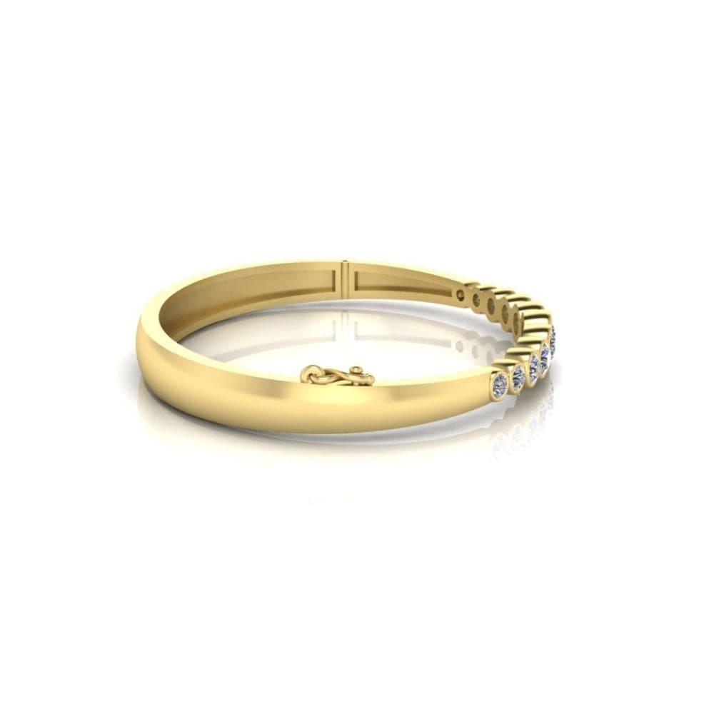 Tiny Round Cut Simulated Diamond Set Bangle - JBR Jeweler