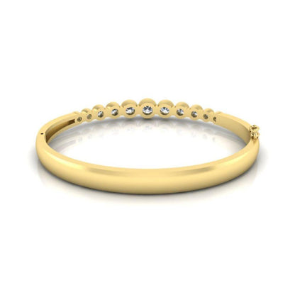 Tiny Round Cut Simulated Diamond Set Bangle - JBR Jeweler