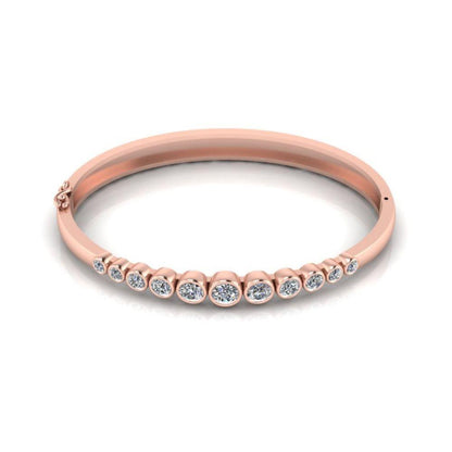 Tiny Round Cut Simulated Diamond Set Bangle - JBR Jeweler