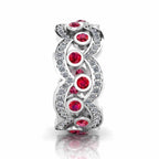 Traditional Tear Drop Women's Stacking Band In Sterling Silver - JBR Jeweler