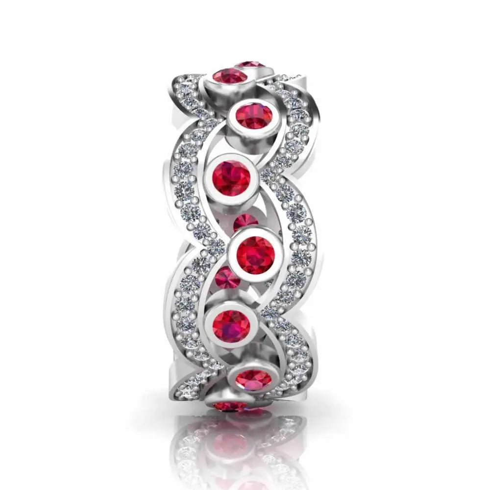Traditional Tear Drop Women's Stacking Band In Sterling Silver - JBR Jeweler