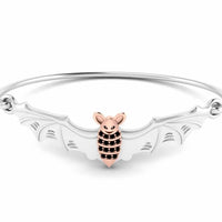 Two Tone Batsman Sterling Silver Bangle bracelet - JBR Jeweler