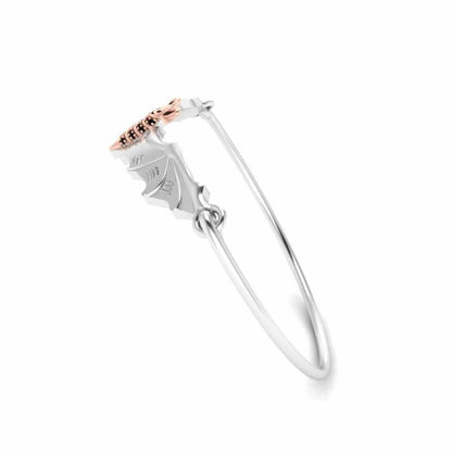 Two Tone Batsman Sterling Silver Bangle bracelet - JBR Jeweler