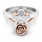 Two Tone Composite Sterling Silver Stacking Ring - JBR Jeweler
