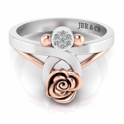 Two Tone Composite Sterling Silver Stacking Ring - JBR Jeweler