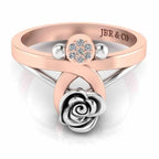 Two Tone Composite Sterling Silver Stacking Ring - JBR Jeweler