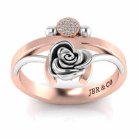 Two Tone Composite Sterling Silver Stacking Ring - JBR Jeweler