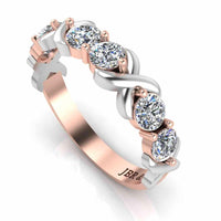 Two Tone Infinity Design Sterling Silver Ring - JBR Jeweler