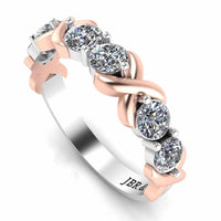 Two Tone Infinity Design Sterling Silver Ring - JBR Jeweler