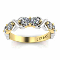 Two Tone Infinity Design Sterling Silver Ring - JBR Jeweler