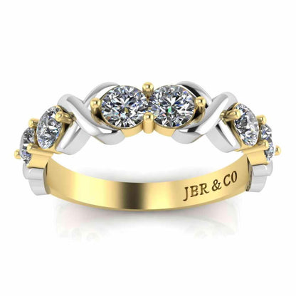 Two Tone Infinity Design Sterling Silver Ring - JBR Jeweler