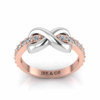 Two Tone Infinity Knot Design Sterling Silver Ring - JBR Jeweler