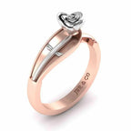 Two Tone Ruby Rose Ring In Sterling Silver - JBR Jeweler