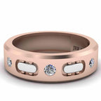 Two Tone Sport Style Sterling Silver Men's Band - JBR Jeweler