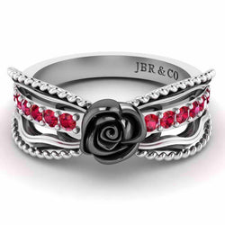 Two Tone Twisted Style Rose Ring In Sterling Silver - JBR Jeweler