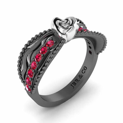 Two Tone Twisted Style Rose Ring In Sterling Silver - JBR Jeweler