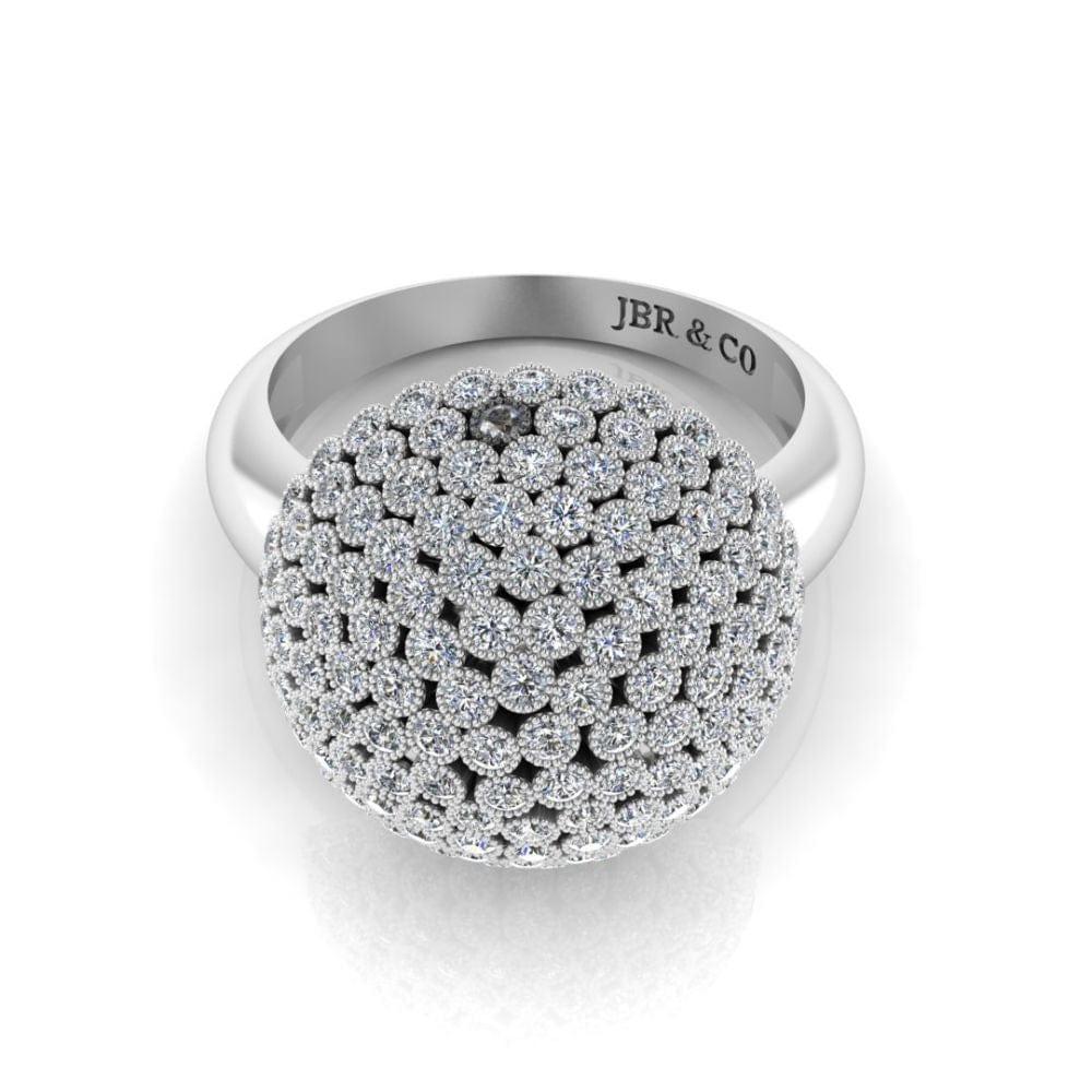 Umbrella Style Round Cut Luxurious Cocktail Ring - JBR Jeweler