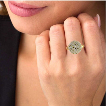 Umbrella Style Round Cut Luxurious Cocktail Ring - JBR Jeweler