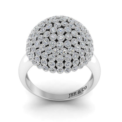 Umbrella Style Round Cut Luxurious Cocktail Ring - JBR Jeweler