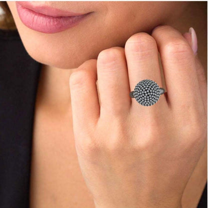 Umbrella Style Round Cut Luxurious Cocktail Ring - JBR Jeweler