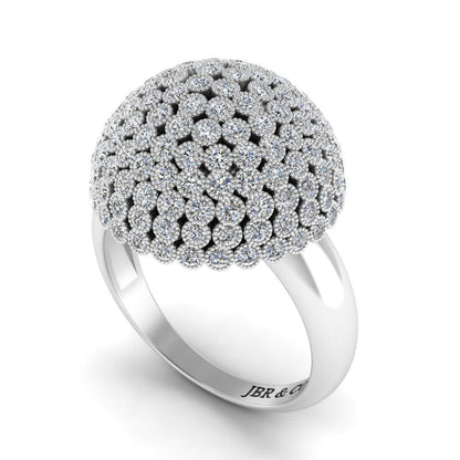 Umbrella Style Round Cut Luxurious Cocktail Ring - JBR Jeweler