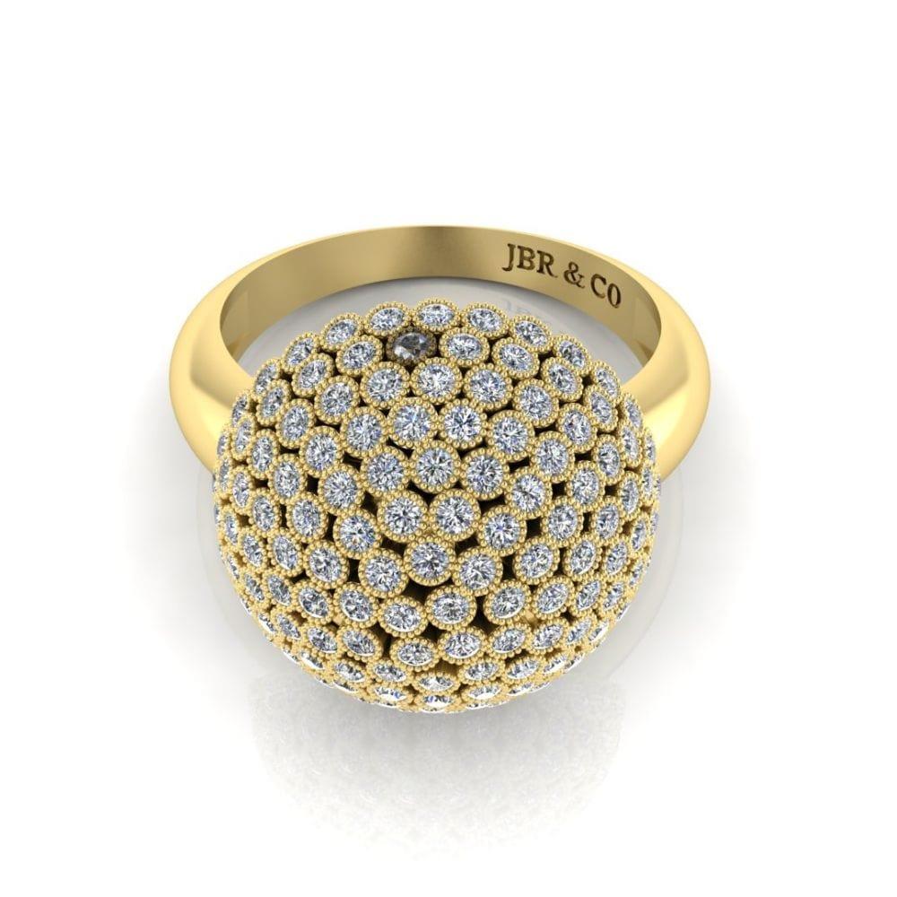 Umbrella Style Round Cut Luxurious Cocktail Ring - JBR Jeweler