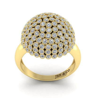 Umbrella Style Round Cut Luxurious Cocktail Ring - JBR Jeweler