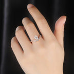 Unique 1.00CT Pear Cut Rose Gold Women Promise Moissanite Engagement Ring - JBR Jeweler