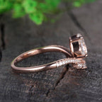 Unique 1.00CT Pear Cut Rose Gold Women Promise Moissanite Engagement Ring - JBR Jeweler