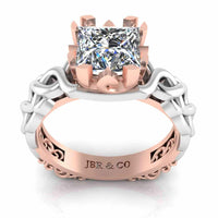 Unique Two Tone Intertwined Design Sterling Silver Ring - JBR Jeweler