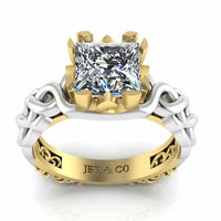 Unique Two Tone Intertwined Design Sterling Silver Ring - JBR Jeweler