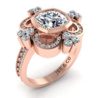 Vine Traditional Sterling Silver Engagement Ring - JBR Jeweler