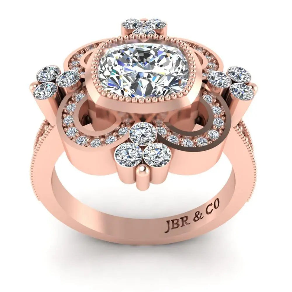 Vine Traditional Sterling Silver Engagement Ring - JBR Jeweler