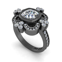 Vine Traditional Sterling Silver Engagement Ring - JBR Jeweler